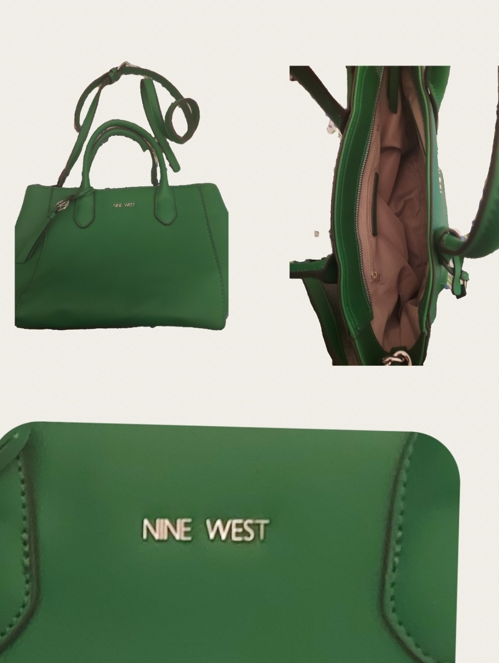 Nine West Emerald Green Satchel Handbag